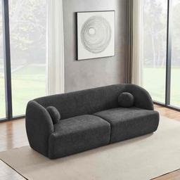 Ashunta 87'' Boucle Recessed Arm Sofa