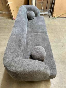 Ashunta 87'' Boucle Recessed Arm Sofa