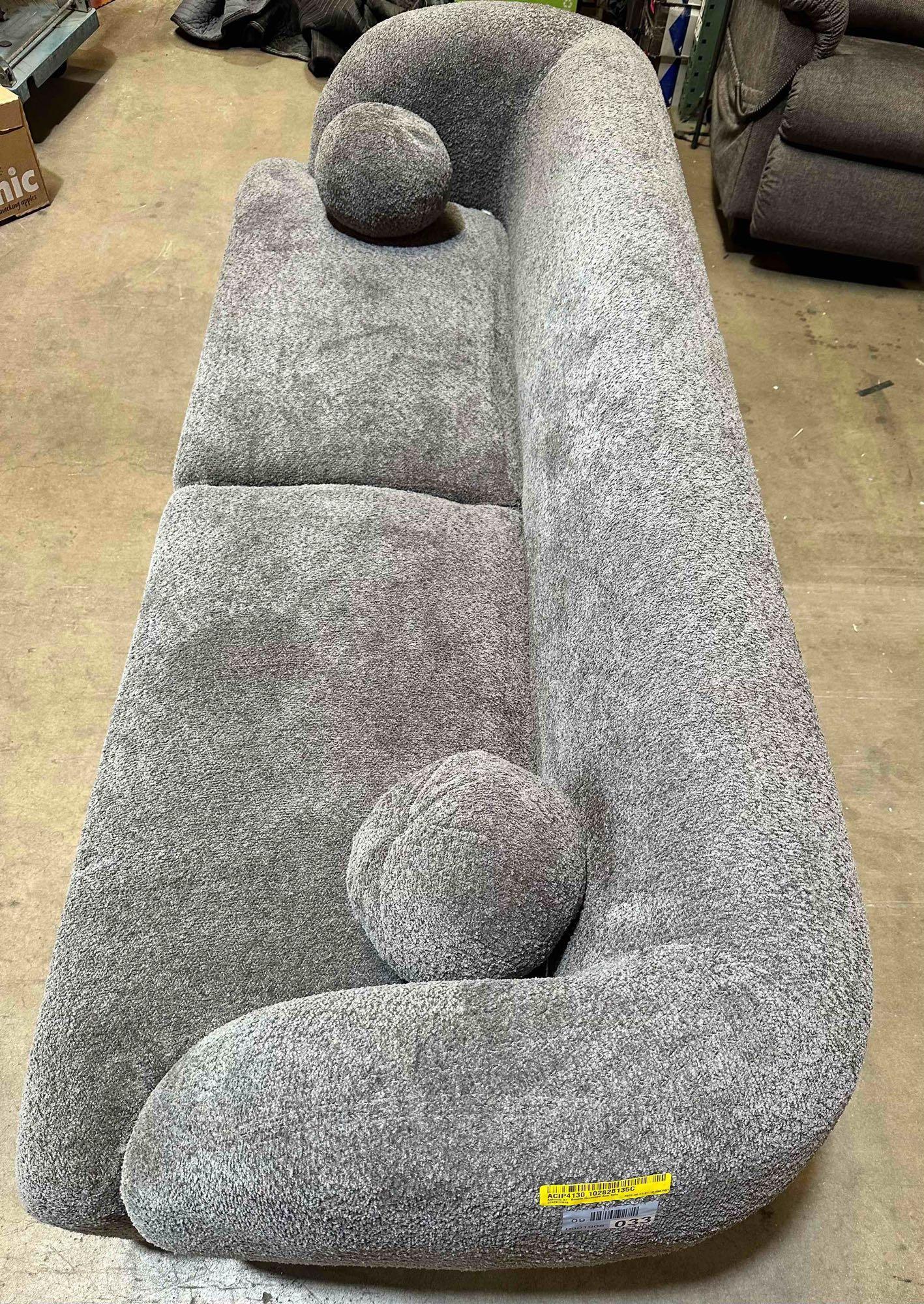 Ashunta 87'' Boucle Recessed Arm Sofa
