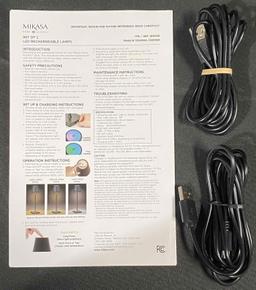 MIKASA HOME ACCENTS Set of 2 Touch Control Rechargeable LED Lamps
