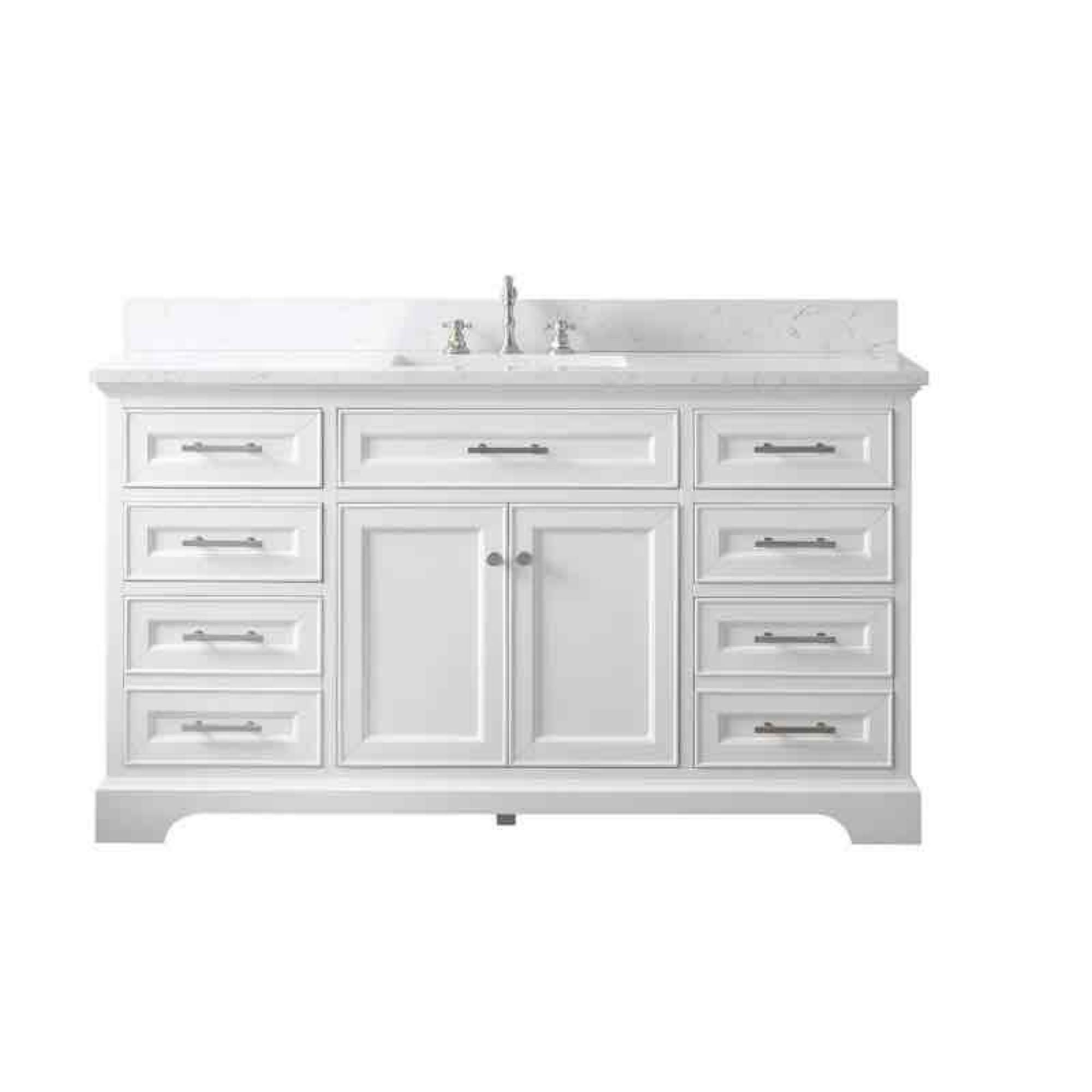 Annaline 60'' Single Bathroom Vanity with Engineered Stone Top