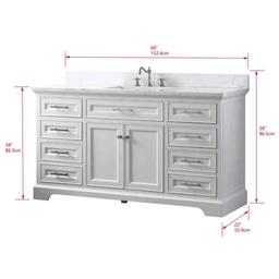 Annaline 60'' Single Bathroom Vanity with Engineered Stone Top