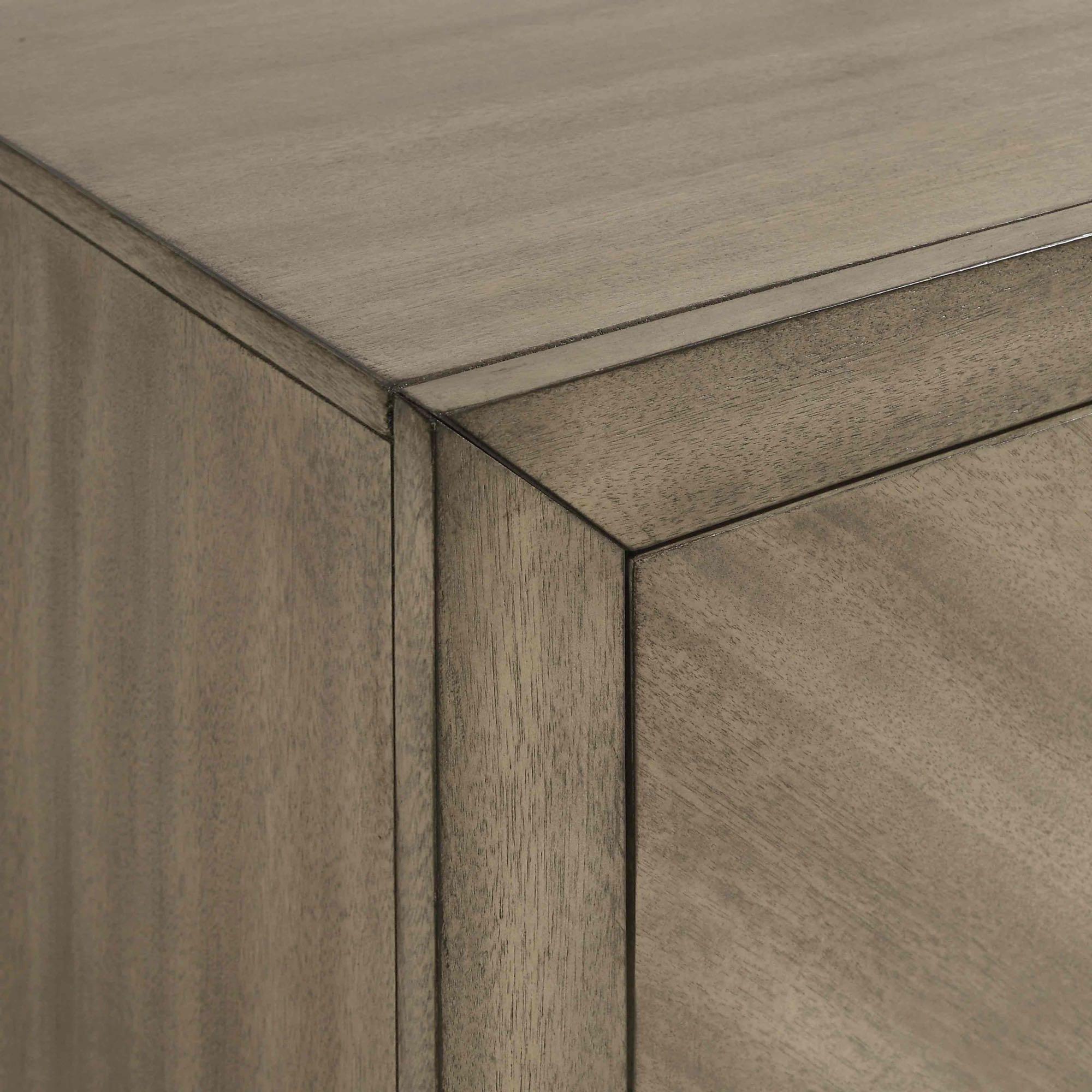 2-Drawer Nightstand in Antique Gray