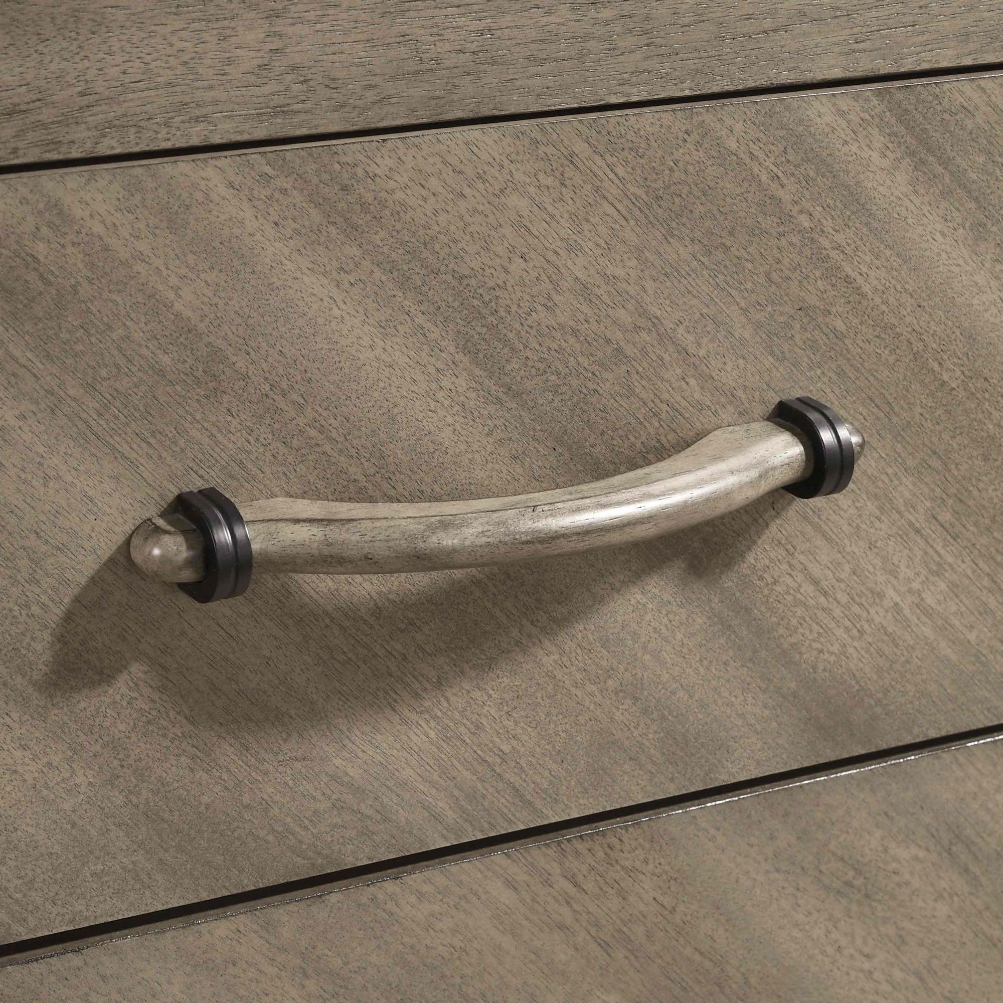 2-Drawer Nightstand in Antique Gray