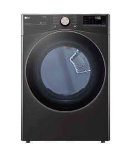 LG - 7.4 Cu. Ft. Stackable Smart Gas Dryer with Steam and Built-In Intelligence - Black Steel