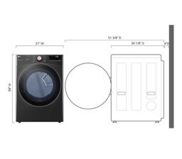 LG - 7.4 Cu. Ft. Stackable Smart Gas Dryer with Steam and Built-In Intelligence - Black Steel