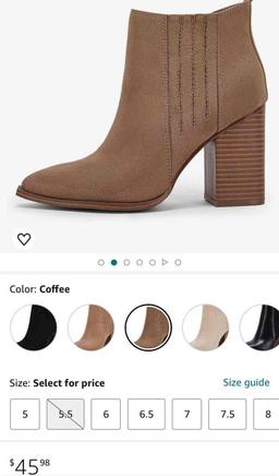 Womens Pointed Toe Slip on Ankle Booties Stacked Mid Block Heel Shoes Faux Leather Boots