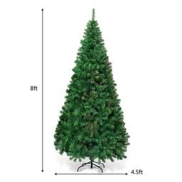 Costway 8Ft Artificial PVC Christmas Tree