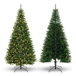 8 FT Corner Artificial Christmas Tree with 1137 Branch Tips and 360 Warm White LED Lights