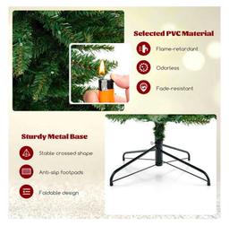 8 FT Corner Artificial Christmas Tree with 1137 Branch Tips and 360 Warm White LED Lights