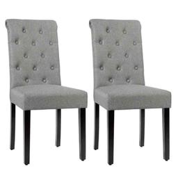 Costway Set of 2 Upholstered Fabric Chair