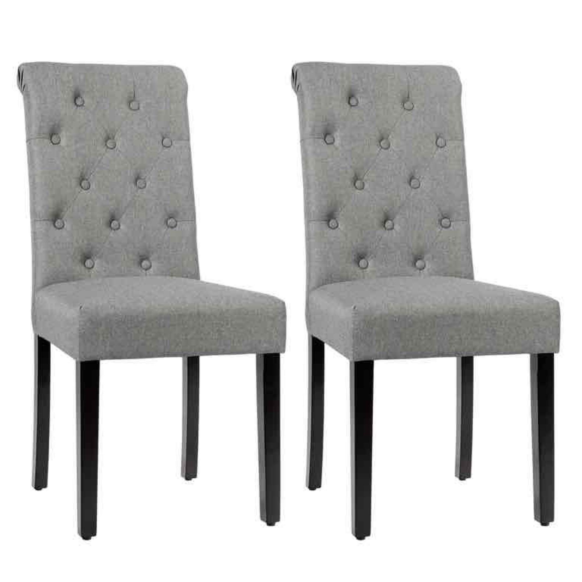 Costway Set of 2 Upholstered Fabric Chair