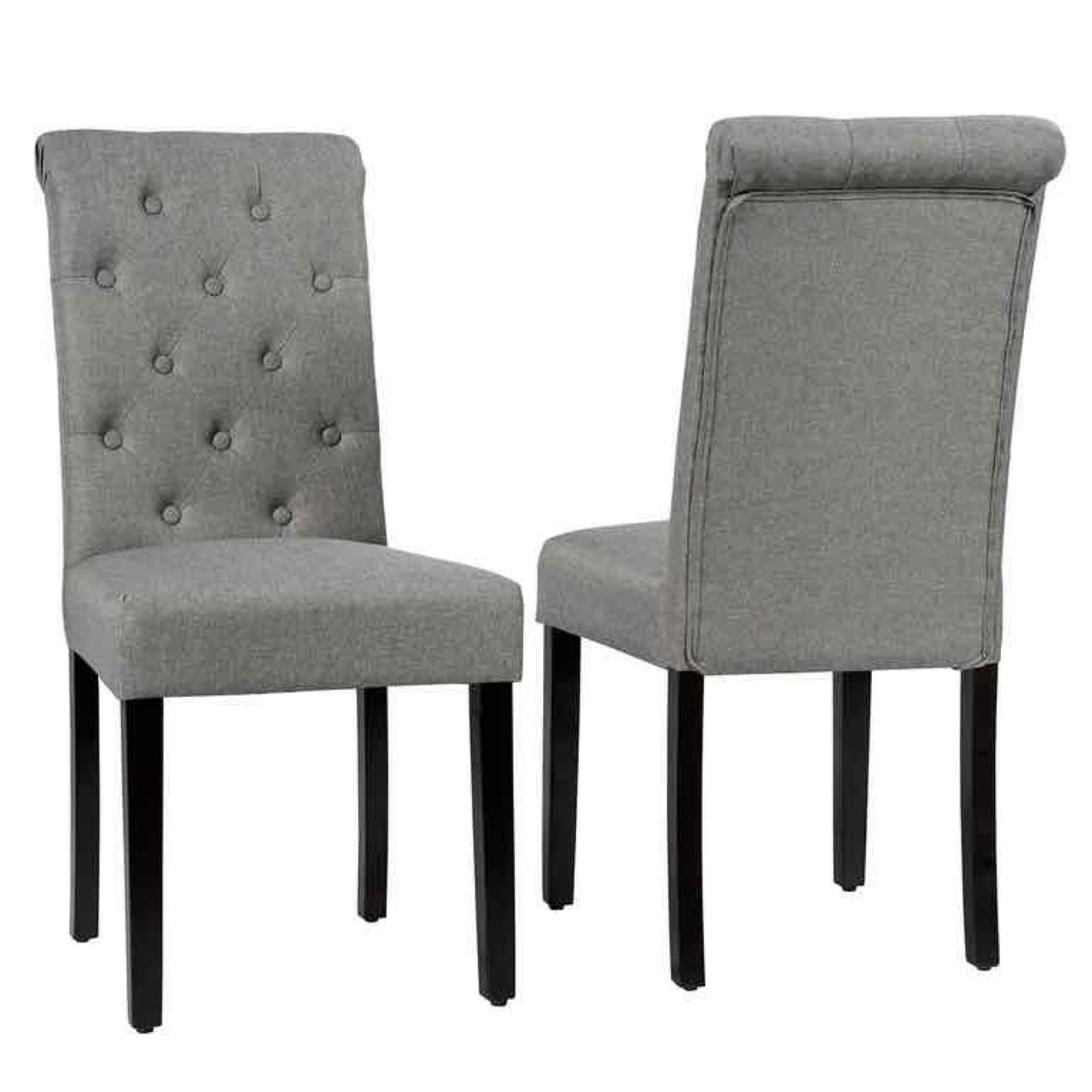 Costway Set of 2 Upholstered Fabric Chair