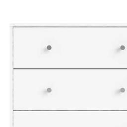 Portland 6-Drawer Double Dresser in White 26.89 in. H x 56.34 in. W x 12.46 in. D