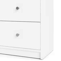 Portland 6-Drawer Double Dresser in White 26.89 in. H x 56.34 in. W x 12.46 in. D