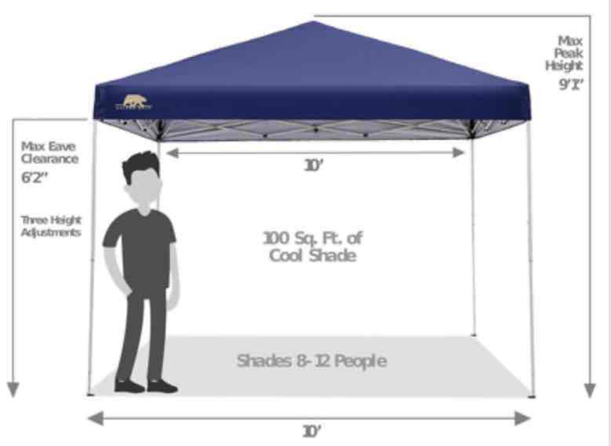 Golden Bear Coronado 10'x10' Straight-Leg Canopy