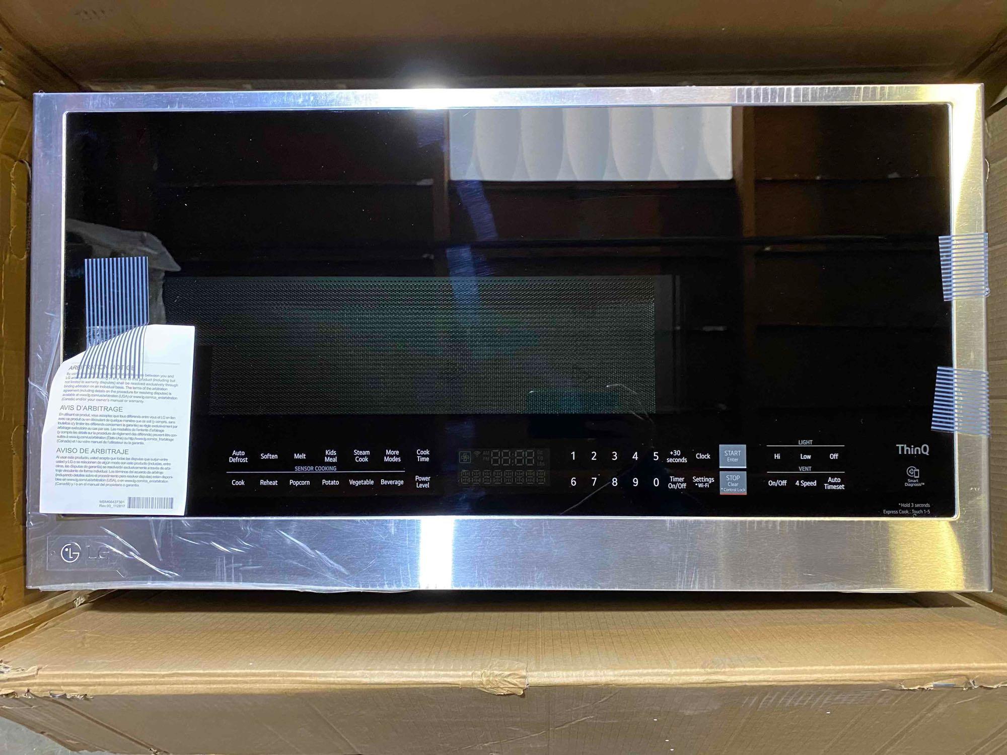 LG Smart 30 in. W 2 cu. ft. Over the Range Microwave