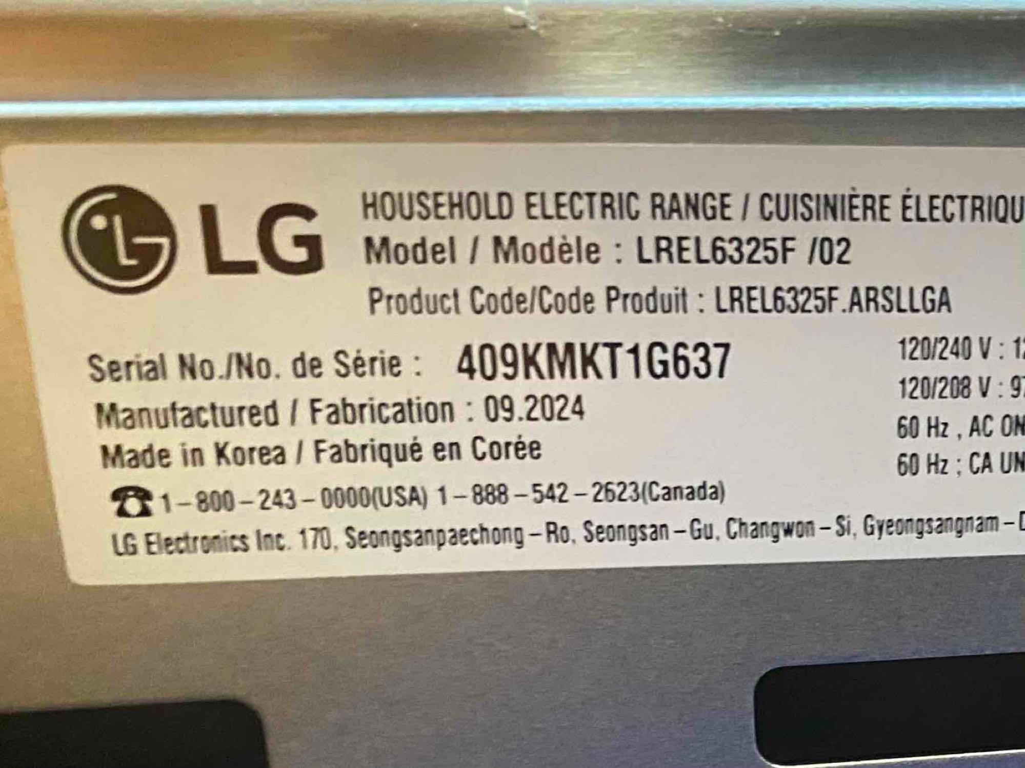 LG 6.3 cu ft. Smart Wi-Fi Enabled True Convection Electric Range with Air Fry