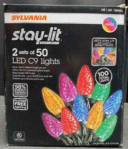 SYLVANIA Stay Lit Platinum 2 Sets of 50 LED C9 Lights