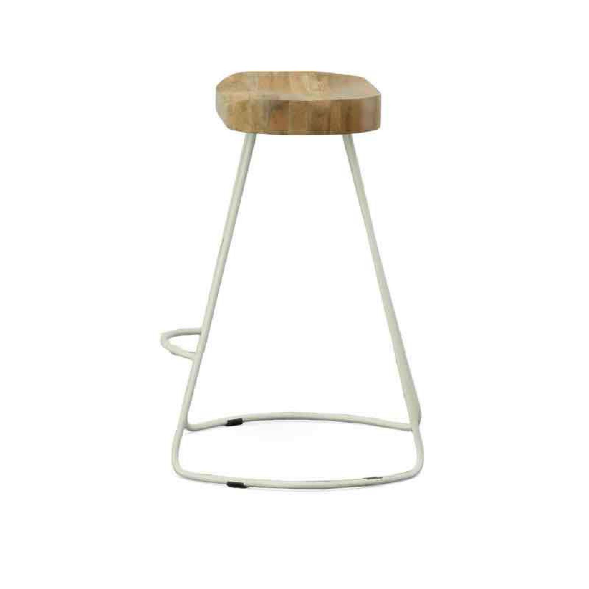 Natural/White Keilia Solid Wood Bar & Counter Stool (Set of 2)