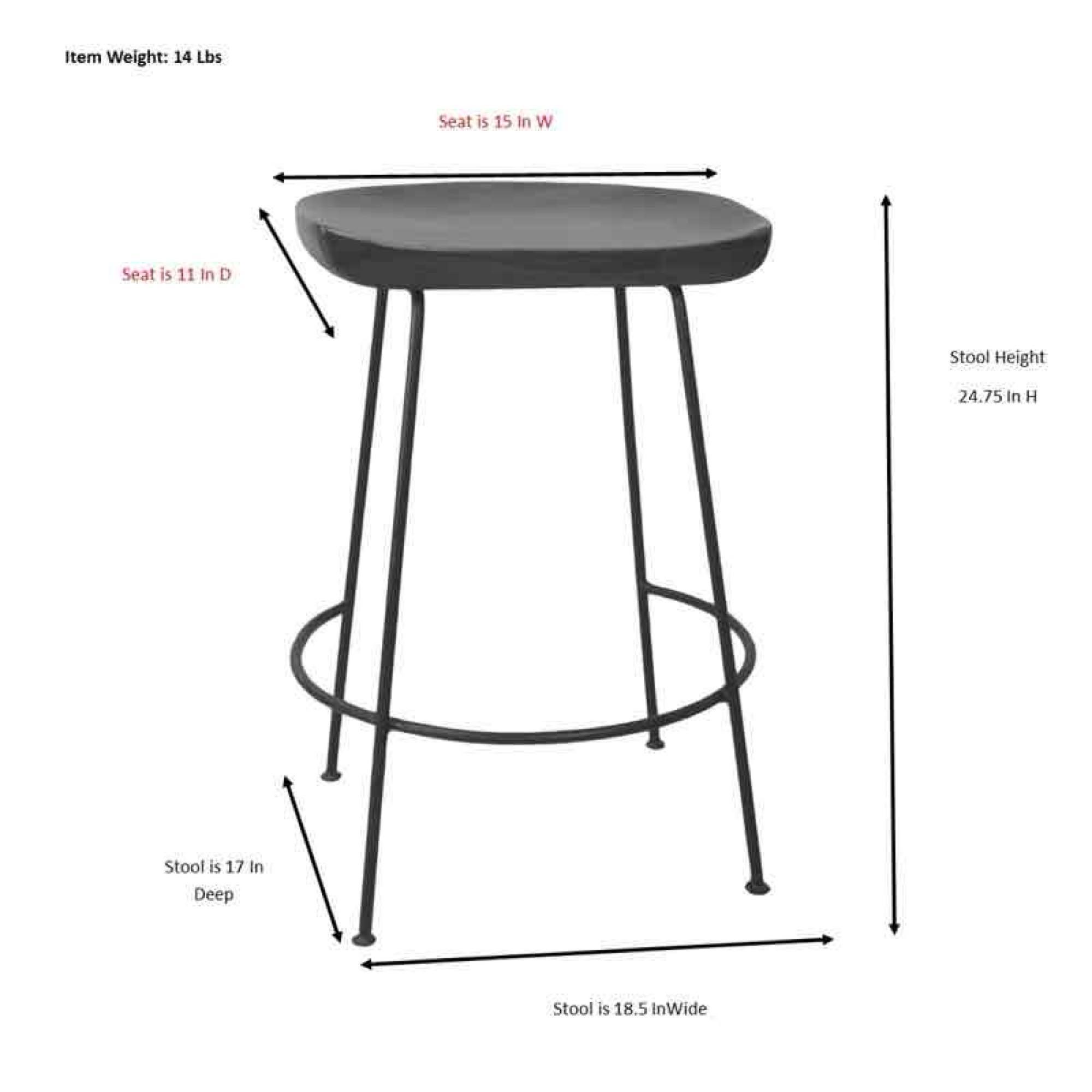 Natural/White Keilia Solid Wood Bar & Counter Stool (Set of 2)