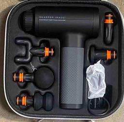 SHARPER IMAGE POWERBOOST DEEP TISSUE PERCUSSION MASSAGER