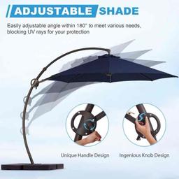 Bersa Curvy Cantilever Umbrella with Sandbag