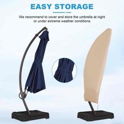 Bersa Curvy Cantilever Umbrella with Sandbag