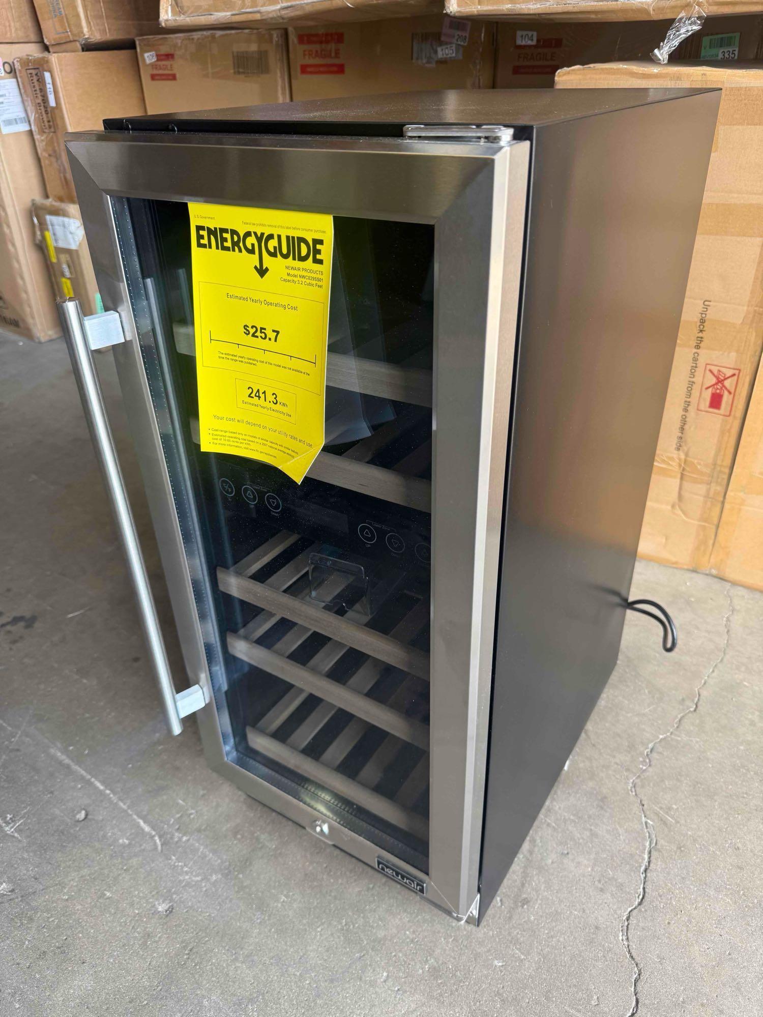 NewAir Dual Zone 15 in. 29-Bottle Built-In Wine Cooler Fridge with Recessed Kickplate and Quiet
