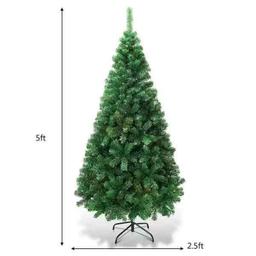 CASAINC 5 ft. Green PVC Xmas Pine Artificial Tree