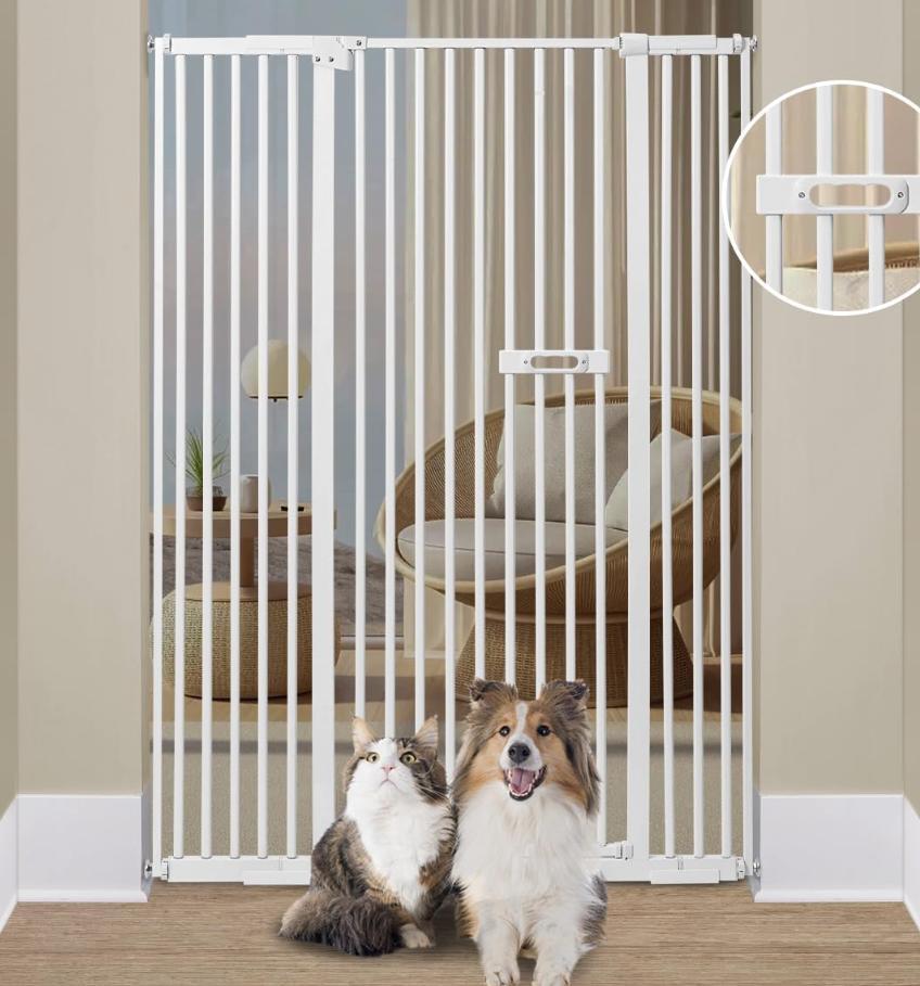 Ulifemate 59" Extra Tall Cat Gate 2024 Easy Opening Auto Close Gate for Door Way