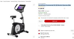 NordicTrack Commercial VU 29 Electric Exercise Bike