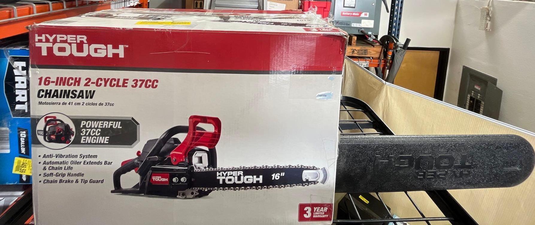 Hyper Tough HT3716 38cc 2-Cycle Engine 16-inch Gas Chainsaw