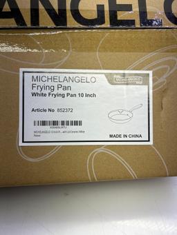 MICHELANGELO 10 Inch Frying Pan with Lid, Nonstick Fry Pan with Ceramic Coated