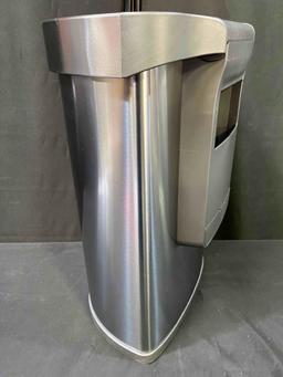 simplehuman Brushed Stainless Steel Semi-Round Motion Sensor Trash Can