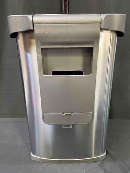simplehuman Brushed Stainless Steel Semi-Round Motion Sensor Trash Can