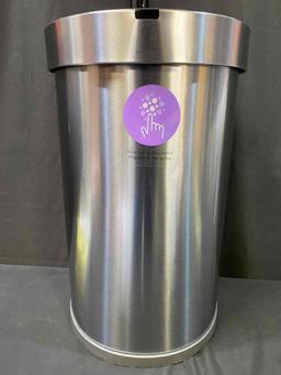 simplehuman Brushed Stainless Steel Semi-Round Motion Sensor Trash Can