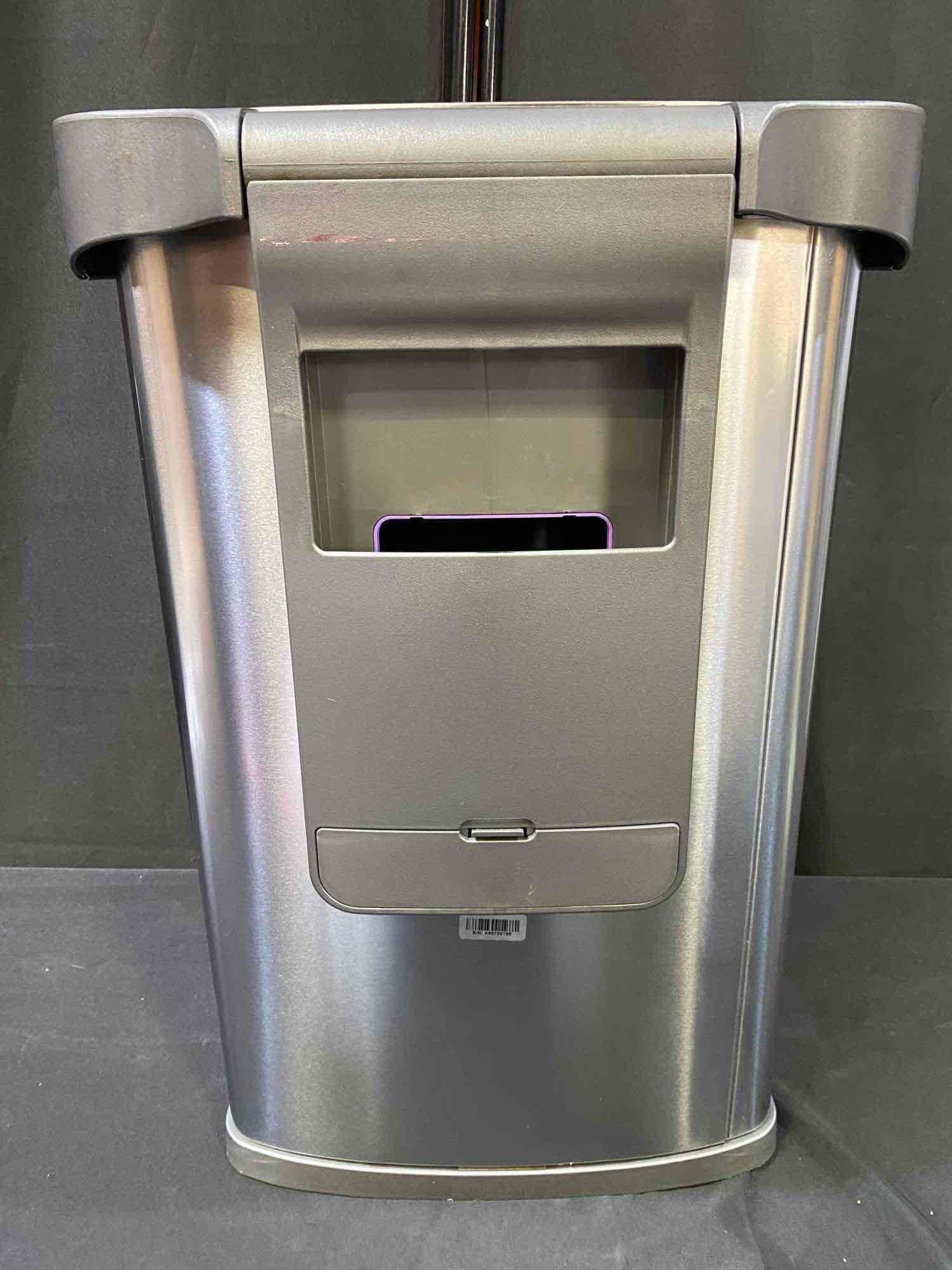 simplehuman Brushed Stainless Steel Semi-Round Motion Sensor Trash Can