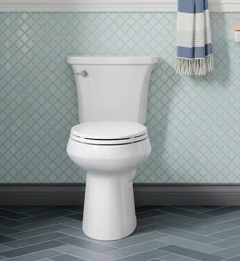 KOHLER Highline Arc 12 in. Rough In 2-Piece 1.28 GFP Single Flush Round Chair Height Toilet