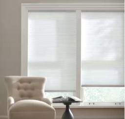 Snow Drift Cordless Light Filtering Cellular Shades for Windows - 72 in W x 48 in L