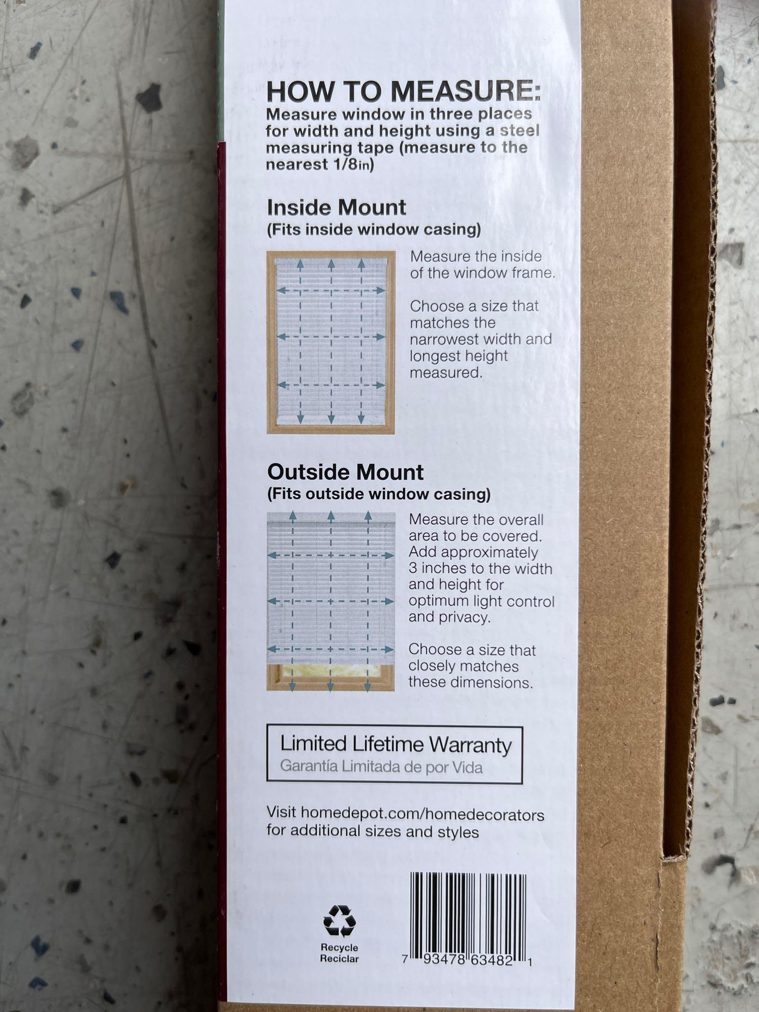 Snow Drift Cordless Light Filtering Cellular Shades for Windows - 72 in W x 48 in L
