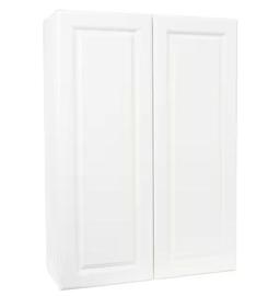 Hampton 30 in. W x 12 in. D x 42 in. H Assembled Wall Kitchen Cabinet in Satin White