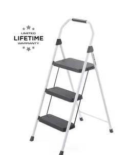 Qty 2 Gorilla Ladders 3-Step Compact Steel Step Stool with 225 lb. Load Capacity Type II Duty Rating