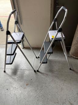 Qty 2 Gorilla Ladders 3-Step Compact Steel Step Stool with 225 lb. Load Capacity Type II Duty Rating
