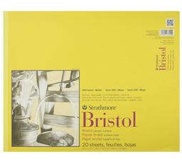 Qty 12 Strathmore 300 Series Bristol Paper Pad, Smooth, Tape Bound, 14x17 inches
