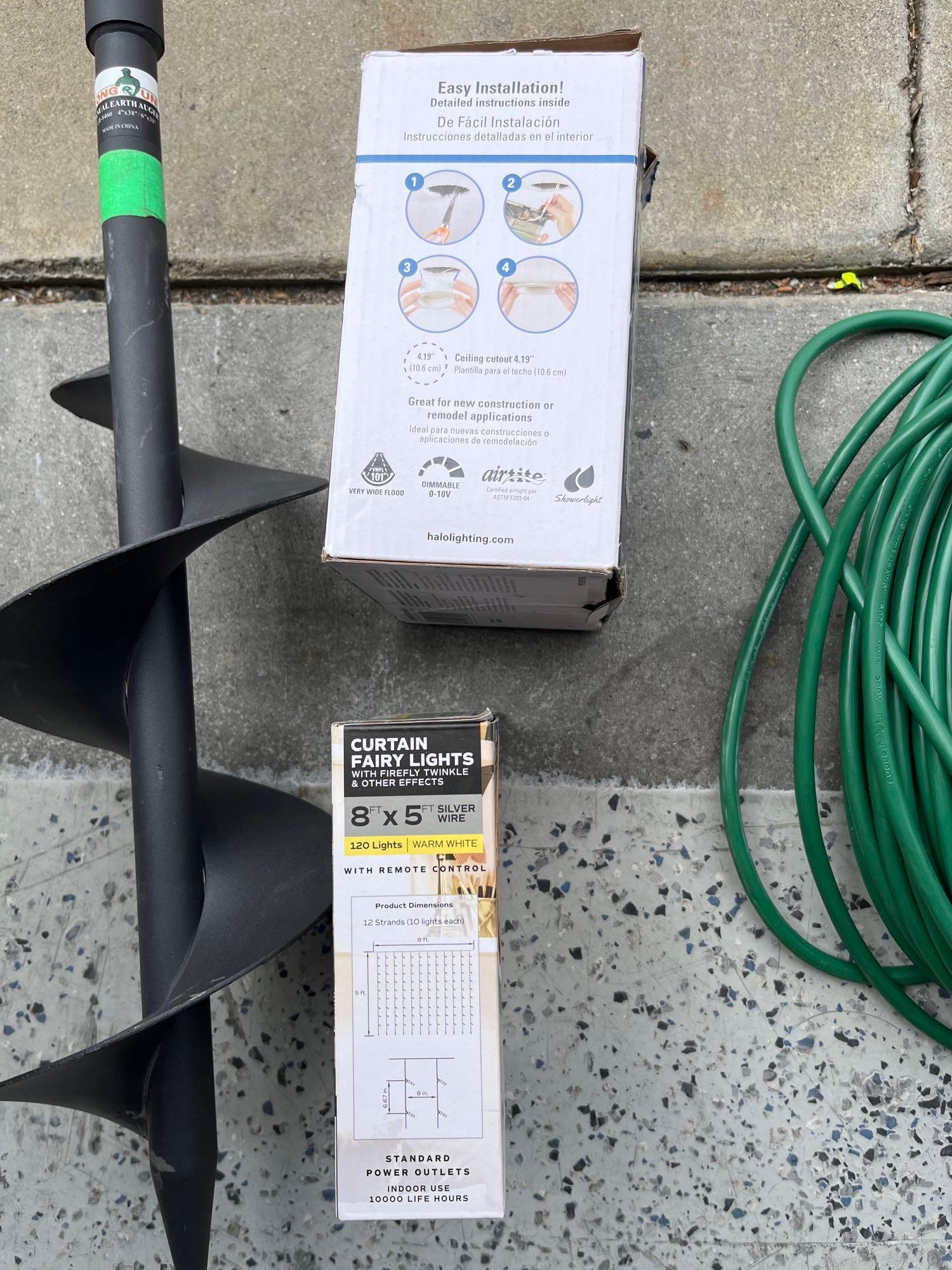 Bundle - Lights, Extension Cord and Auger Bit