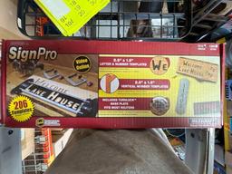 Milescraft 1212 SignPRO Sign Making Kit for Routers- 2.5 in. & 1.5 in. Horizontal Letters (166 templ