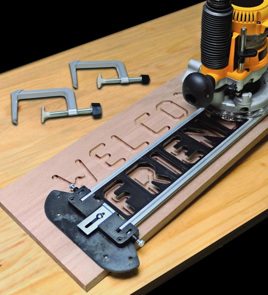 Milescraft 1212 SignPRO Sign Making Kit for Routers- 2.5 in. & 1.5 in. Horizontal Letters (166 templ
