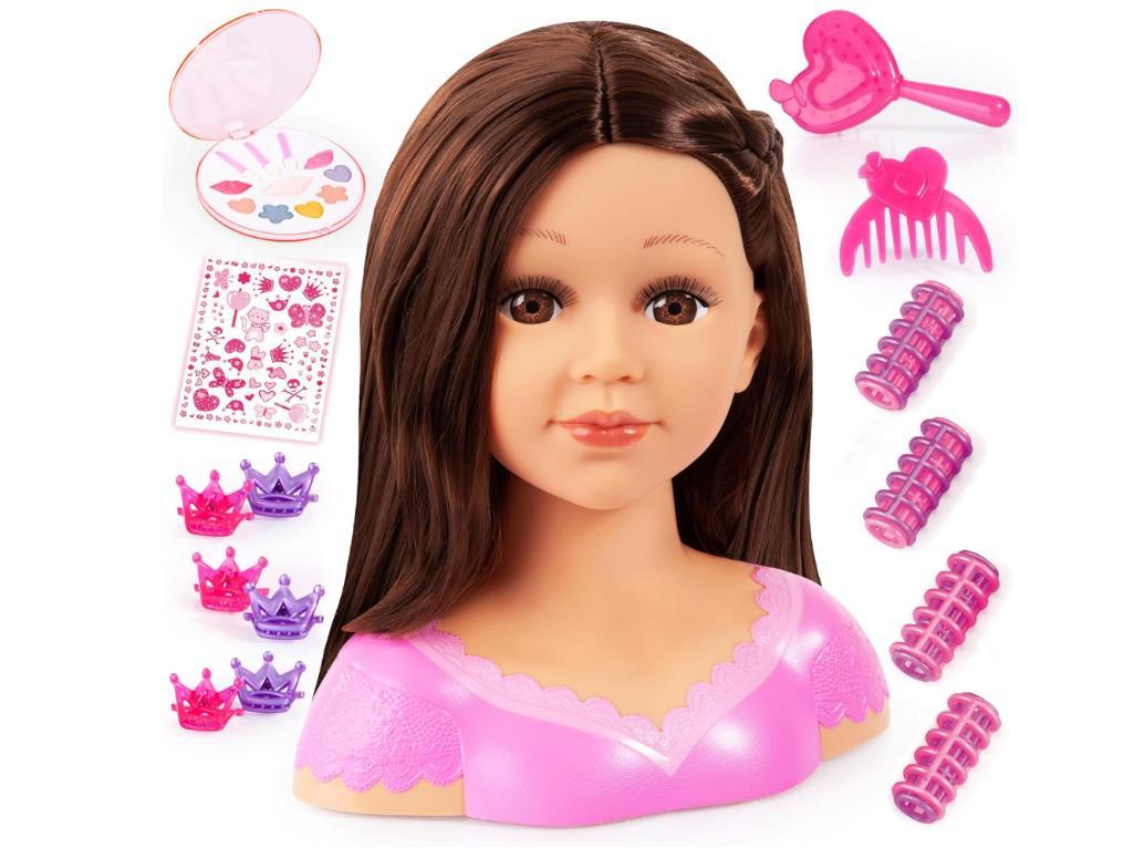 Bayer Design: Charlene Super Model Make Up Head, Brown Hairs, Brunette