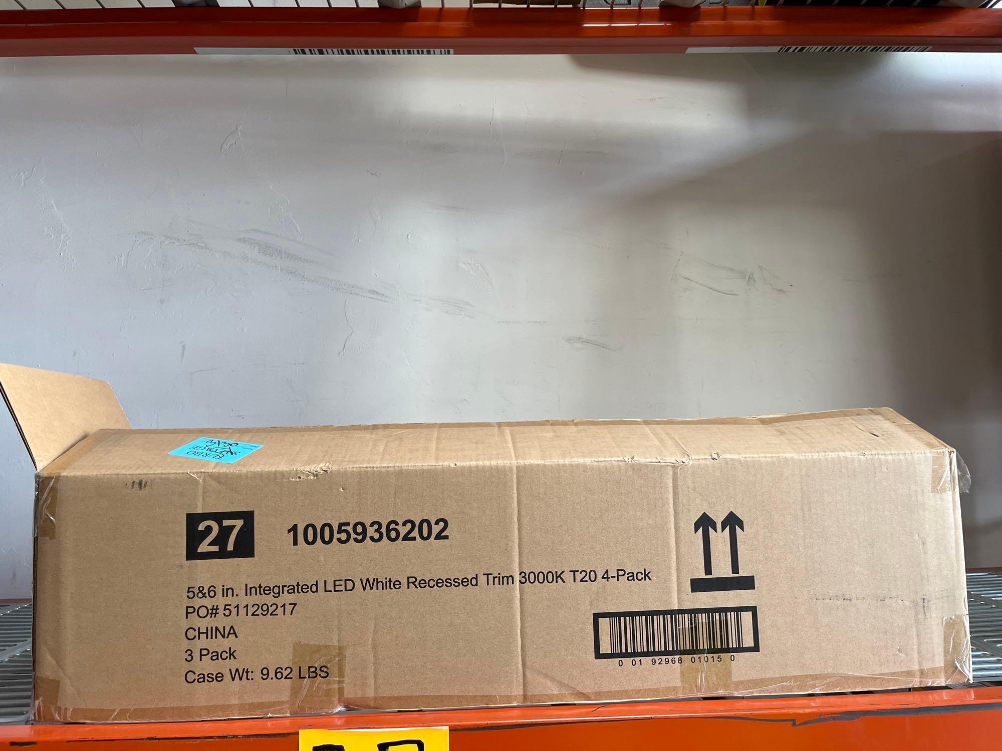 Qty 12 EcoSmart 5/6 in. Integrated LED Recessed Retrofit Light Trim 3000K CEC-T20